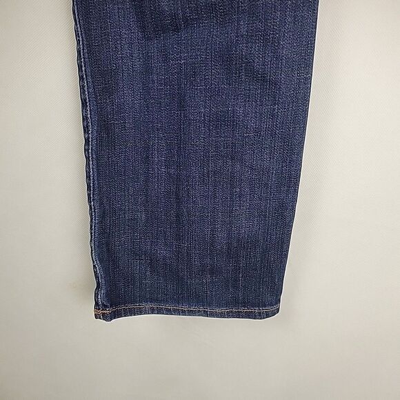 7 For All Mankind Jeans Mens 34x33 Slimmy Blue Denim Slim Straight Dark Wash - Picture 9 of 12